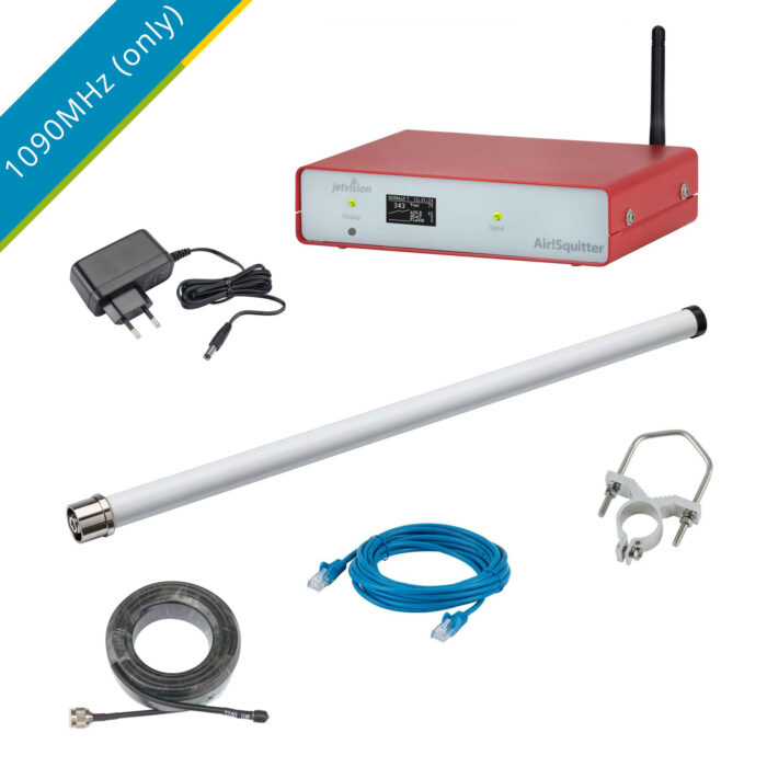 Airsquitter 1090MHz (only) Bundle, OPA-5-GPS 1090 MHz Antenna + 10m Cable – Neuron ready